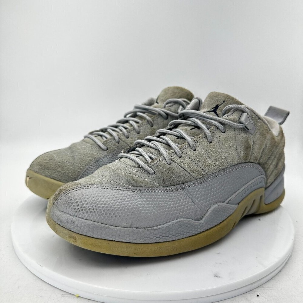 Nike Air Jordan 12 Retro Low Men Size 7.5 308317-002 Wolf Grey Basketball Shoes